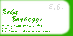 reka borhegyi business card