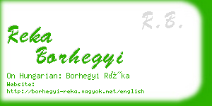 reka borhegyi business card